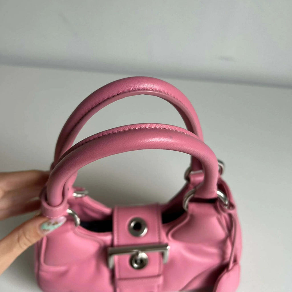 Bag Prada MOON Handbag Leather Pink