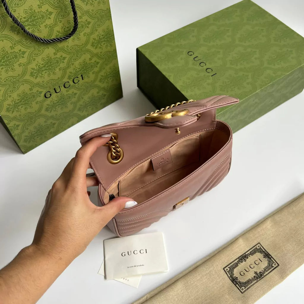 Bag Gucci Marmont Matelassê Light Brown