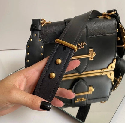 BAG PRADA ITALY BLACK AND GOLD