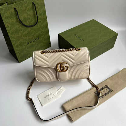 Bag Gucci Marmont Matelassê Beige Sml