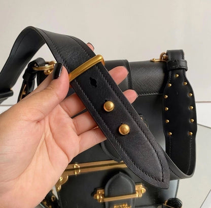 BAG PRADA ITALY BLACK AND GOLD