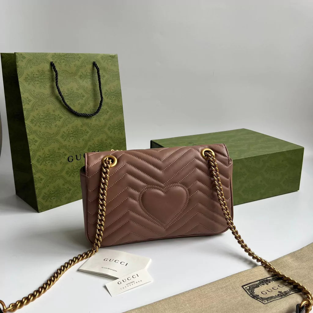 Bag Gucci Marmont Matelassê Brown