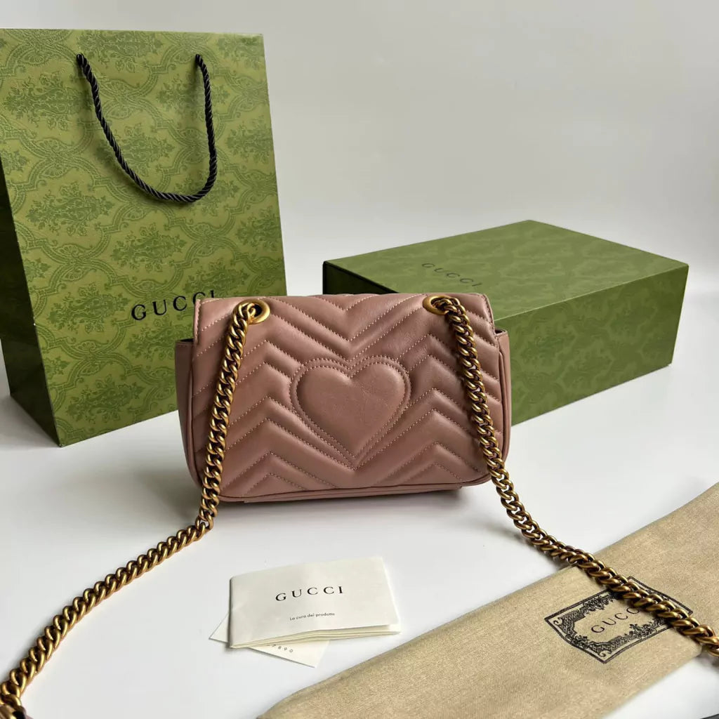 Bag Gucci Marmont Matelassê Light Brown
