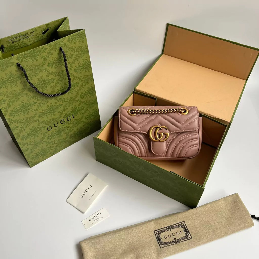 Bag Gucci Marmont Matelassê Light Brown