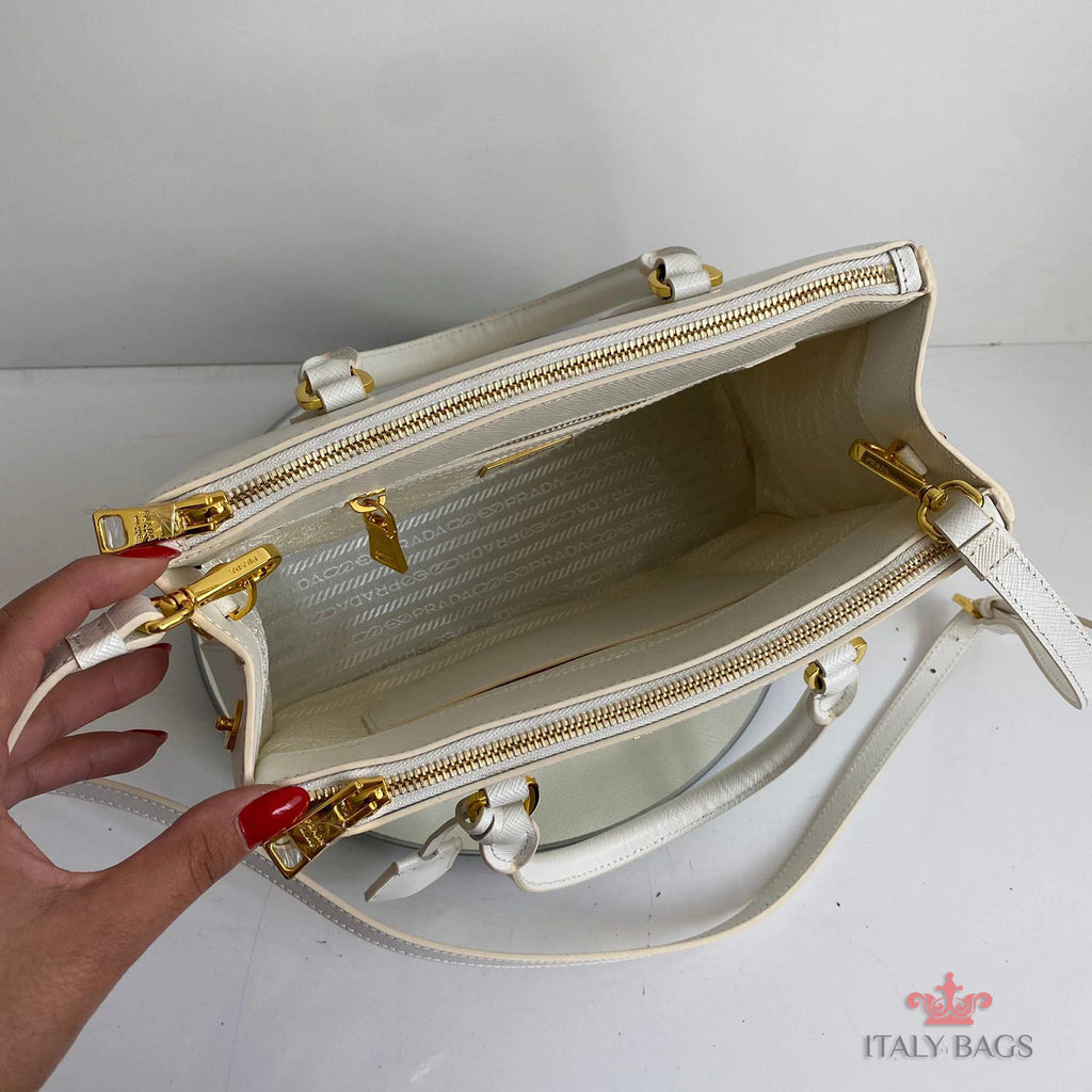 BAG PRADA LEATHER SAFIANO WHITE