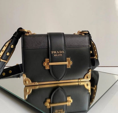 BAG PRADA ITALY BLACK AND GOLD