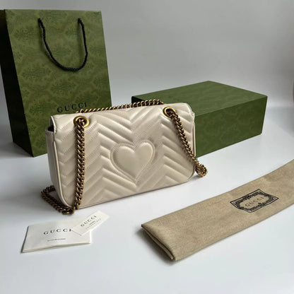 Bag Gucci Marmont Matelassê Beige Sml