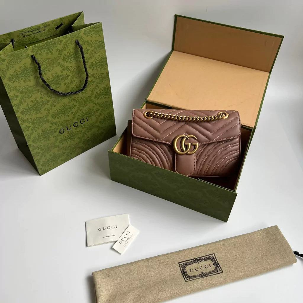 Bag Gucci Marmont Matelassê Brown