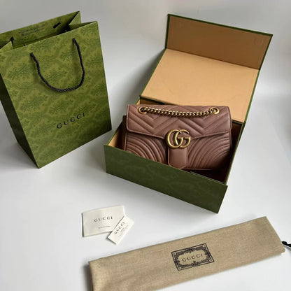 Bag Gucci Marmont Matelassê Brown