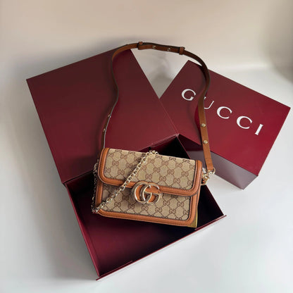 Bag Gucci GG Marmont Canvas Monogram Light Brown