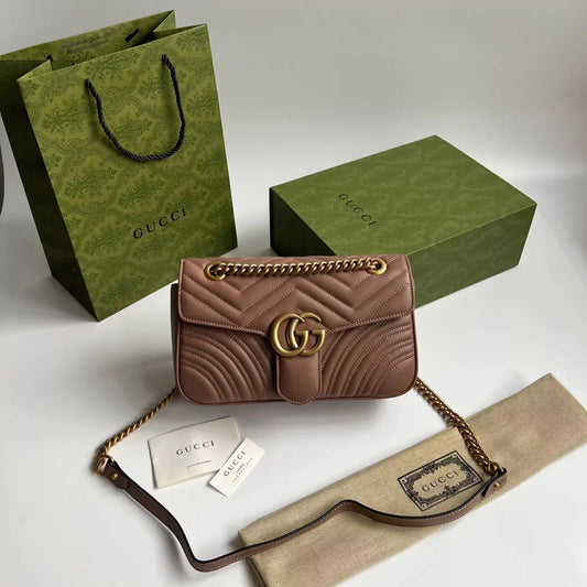 Bag Gucci Marmont Matelassê Brown