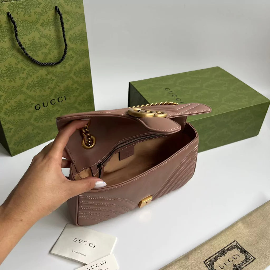 Bag Gucci Marmont Matelassê Brown