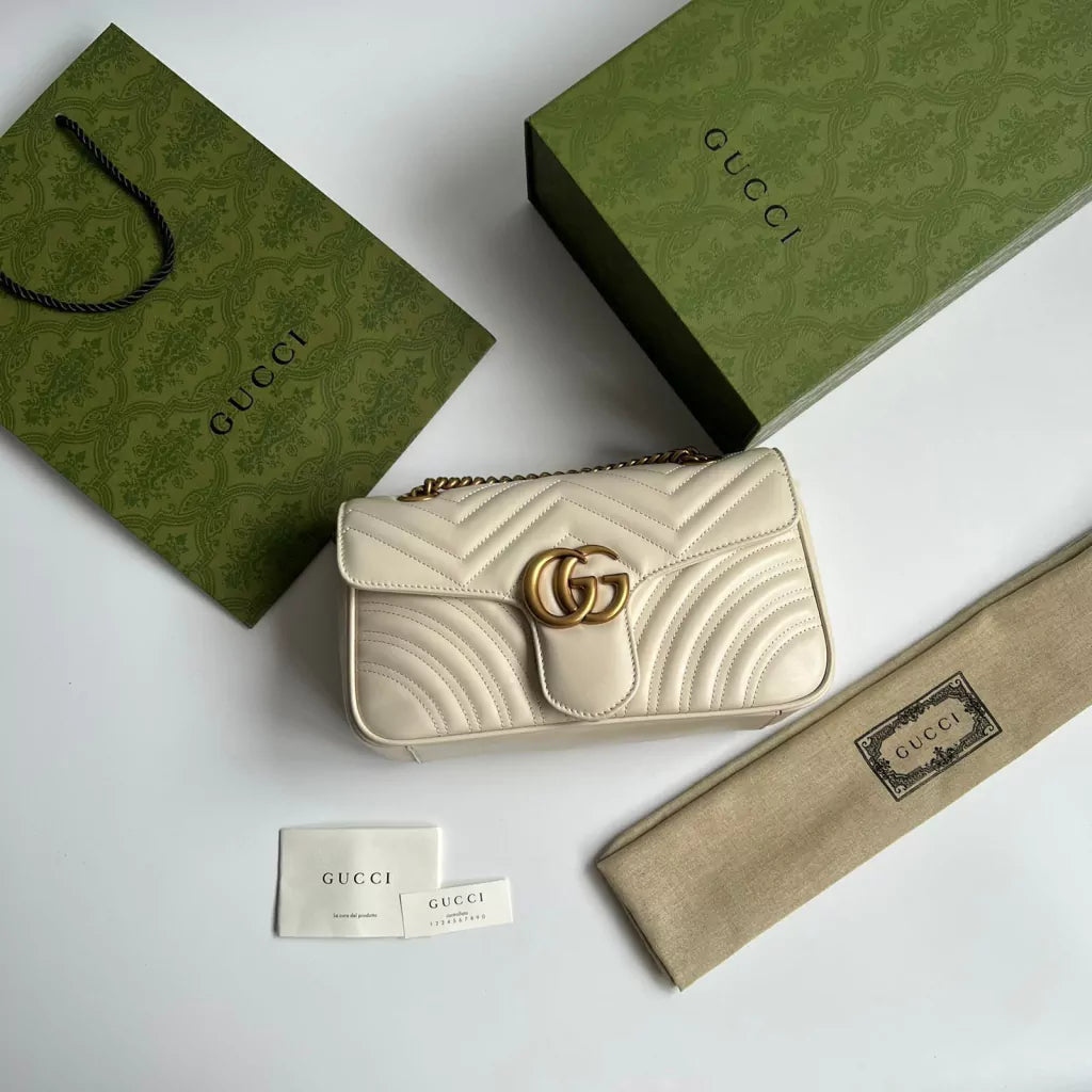 Bag Gucci Marmont Matelassê Beige Sml