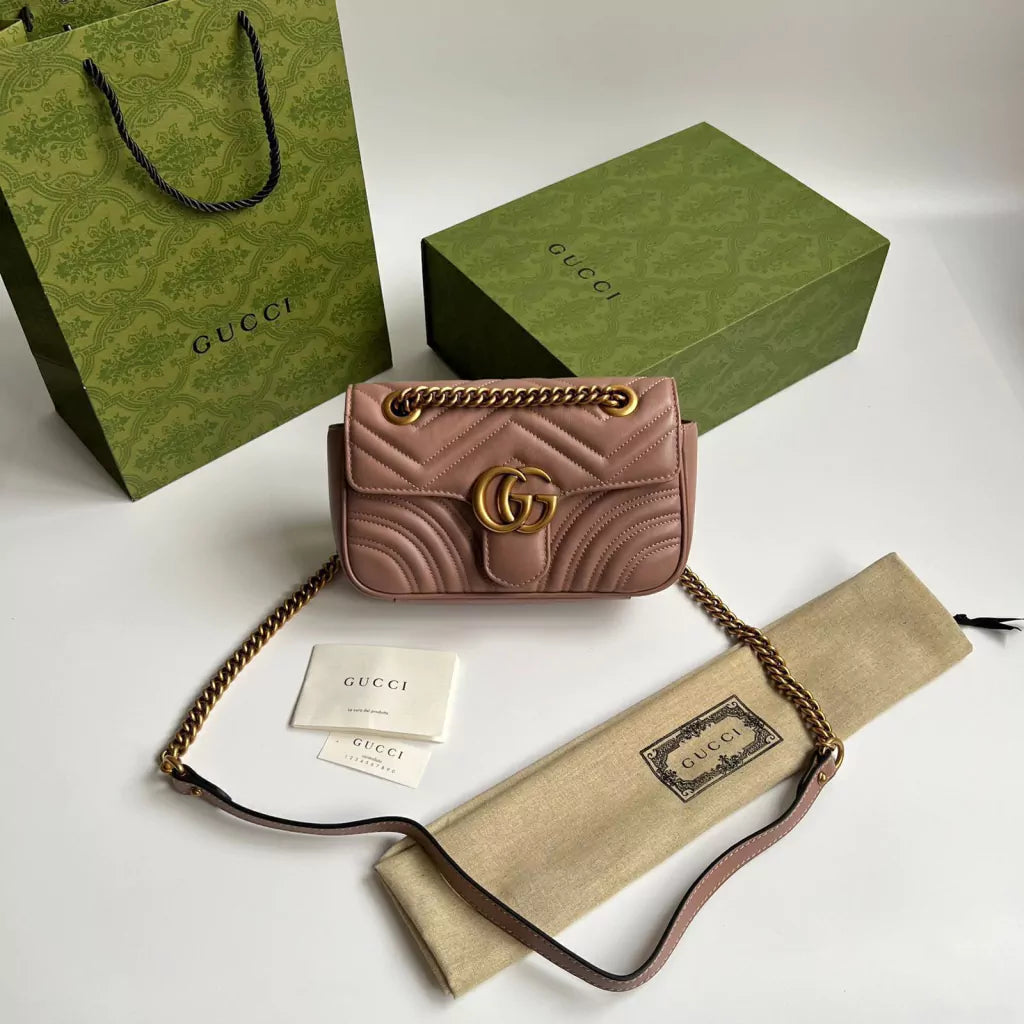Bag Gucci Marmont Matelassê Light Brown