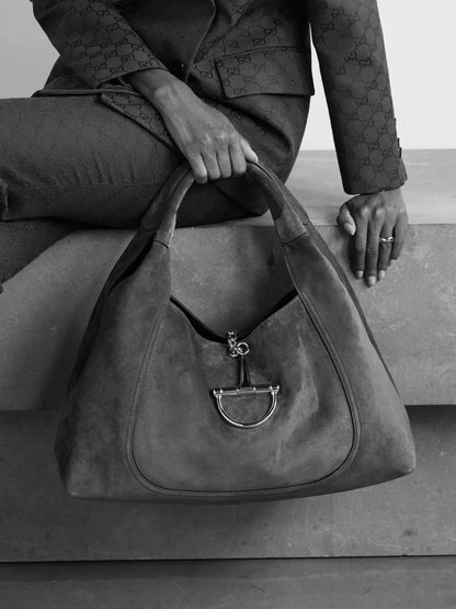 Bag Softbit Suede Gucci Light Brown