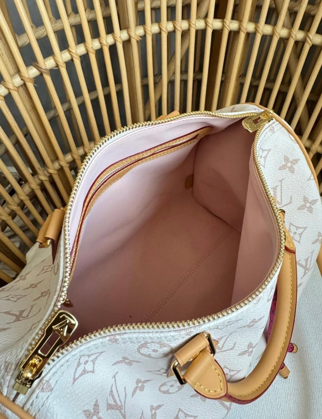 Bag Louis Vuitton Speedy Soft 30 Lucky White and Pink