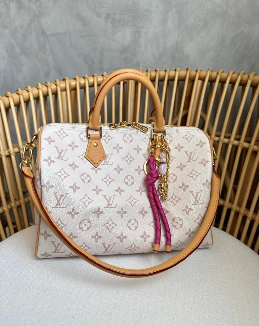Bag Louis Vuitton Speedy Soft 30 Lucky White and Pink