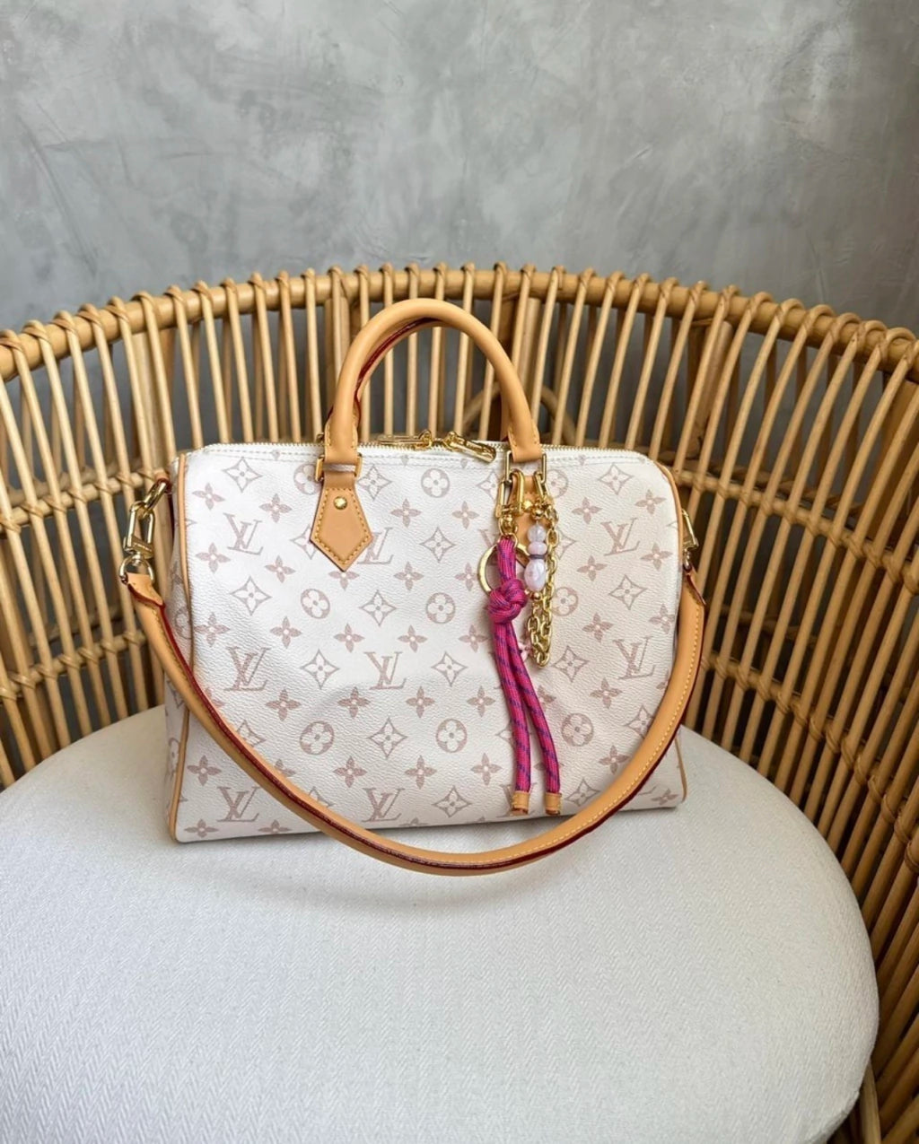 Bag Louis Vuitton Speedy Soft 30 Lucky White and Pink