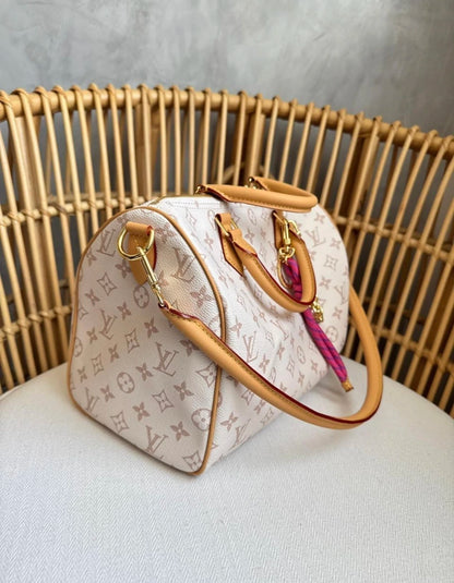 Bag Louis Vuitton Speedy Soft 30 Lucky White and Pink