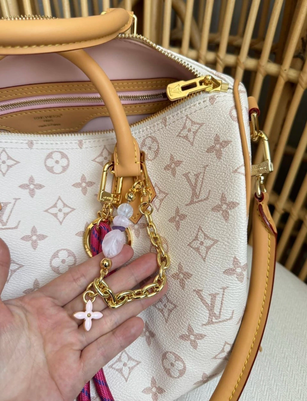 Bag Louis Vuitton Speedy Soft 30 Lucky White and Pink