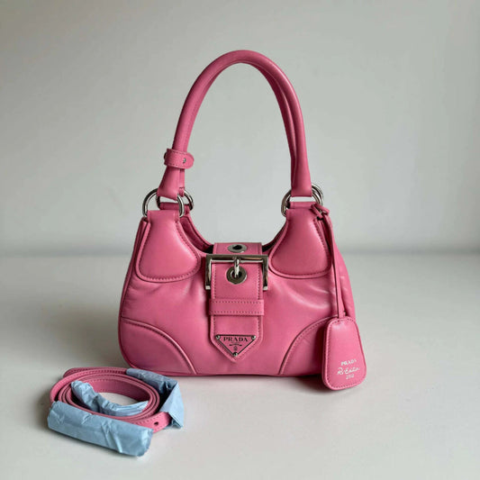 Bag Prada MOON Handbag Leather Pink