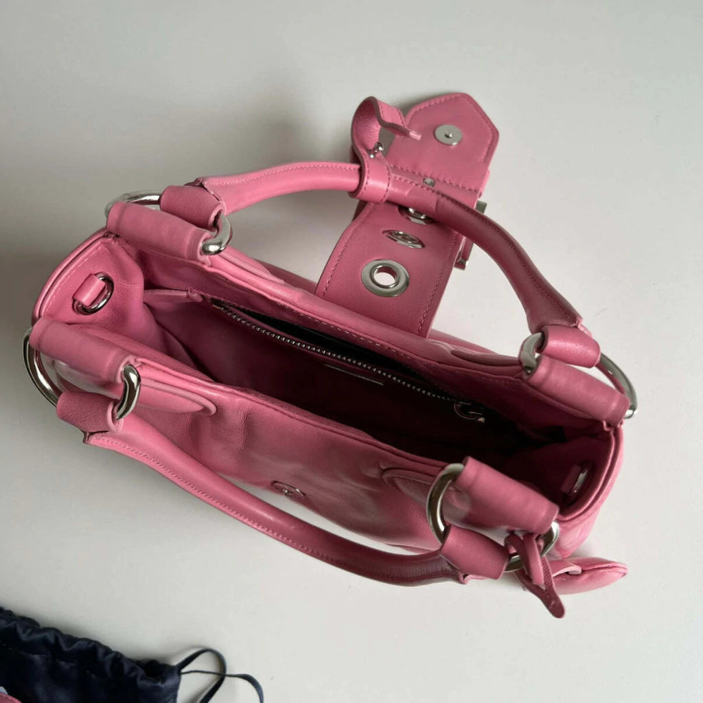 Bag Prada MOON Handbag Leather Pink