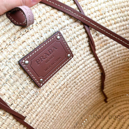 Bag Prada Rieten Shopper Ráfia