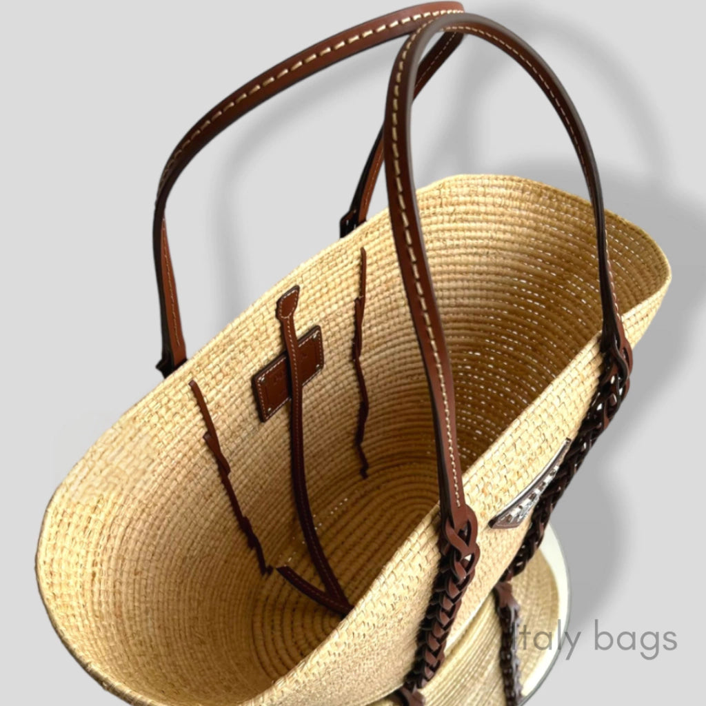 Bag Prada Rieten Shopper Ráfia