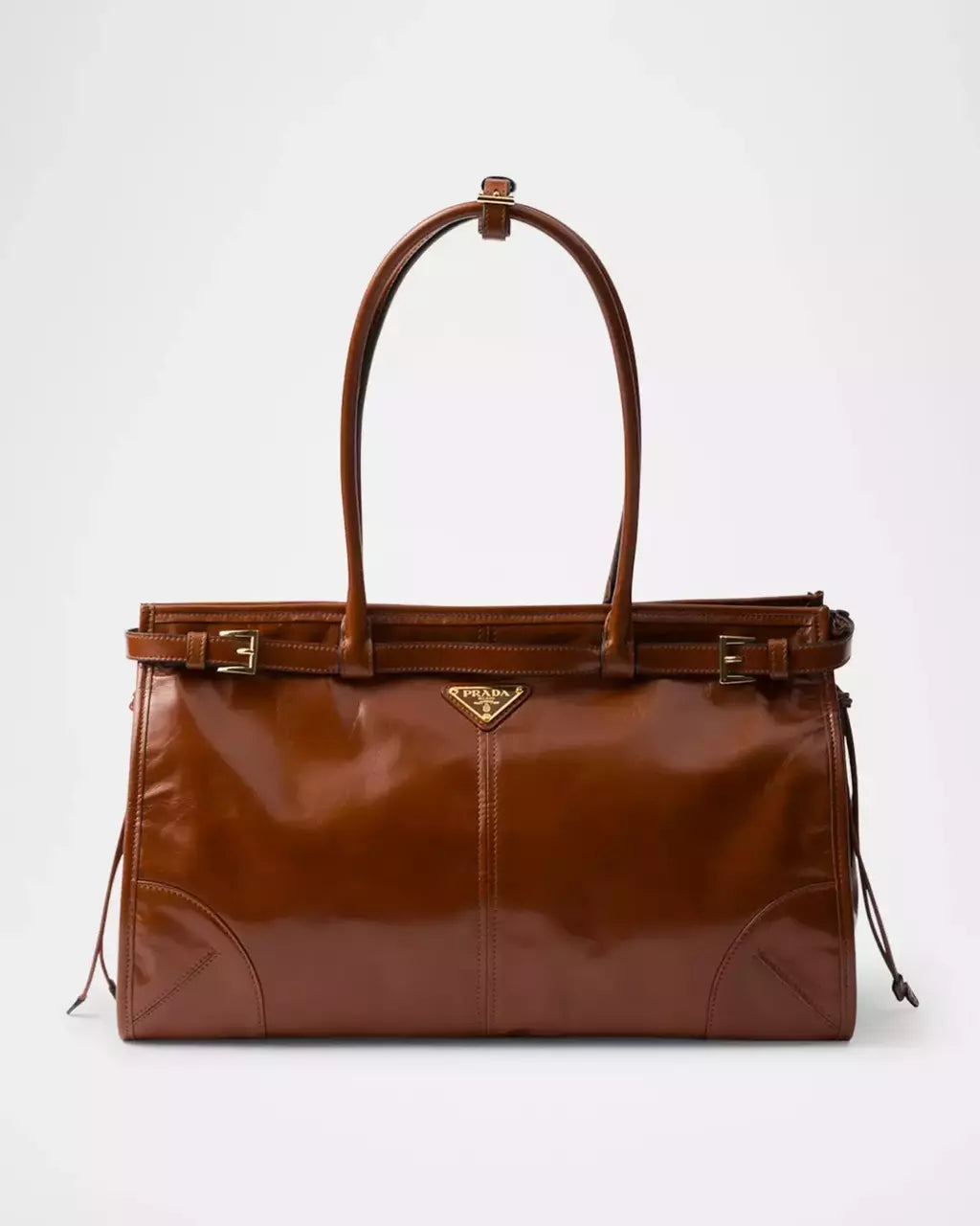 Bag Medium Bonnie Large Buckle Leather Shoulder Brown