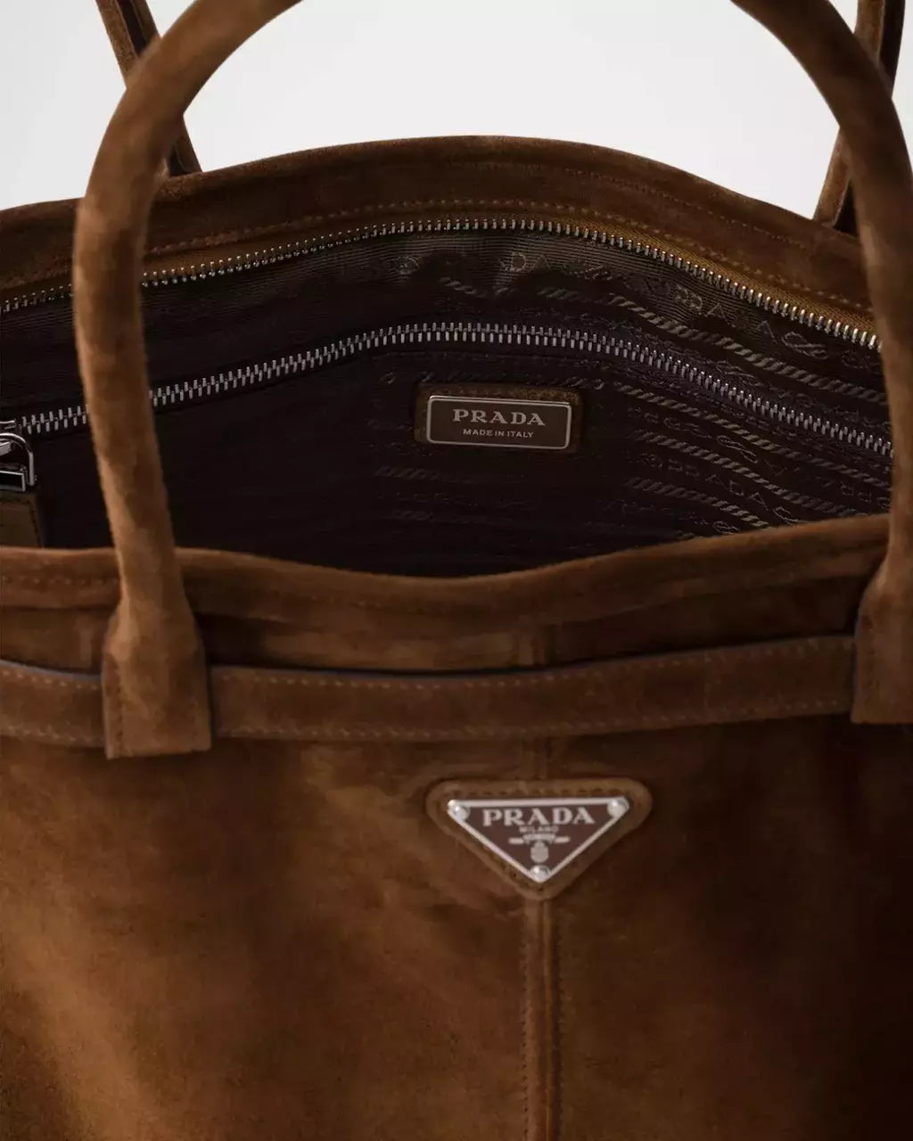 Bag Suede Tote Prada