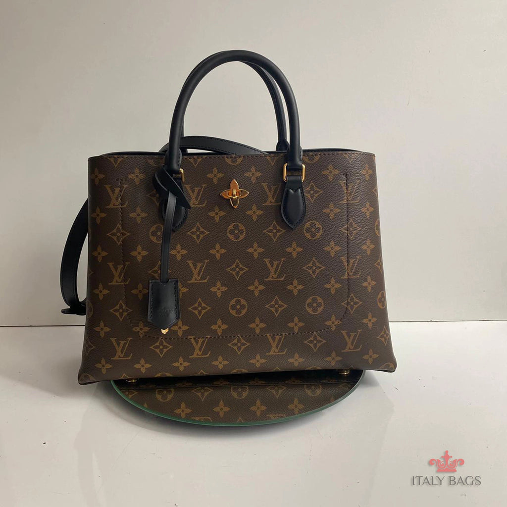 BAG Louis Vuitton TOTE FLOWER BLACK ITALY