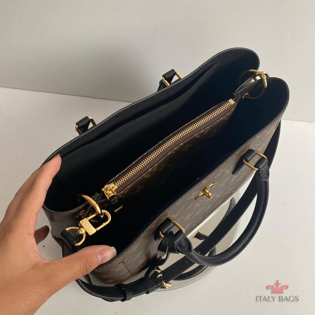 BAG Louis Vuitton TOTE FLOWER BLACK ITALY