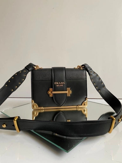BAG PRADA ITALY BLACK AND GOLD