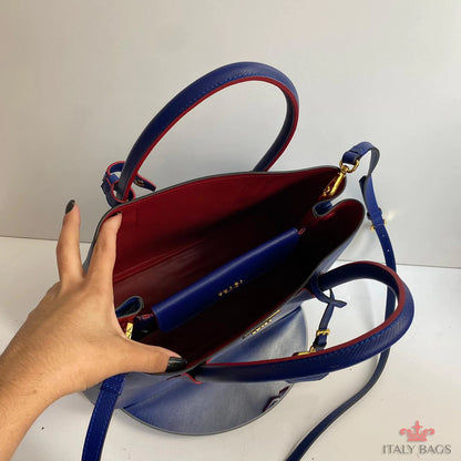 BAG PRADA BLUE LEATHER ITALY
