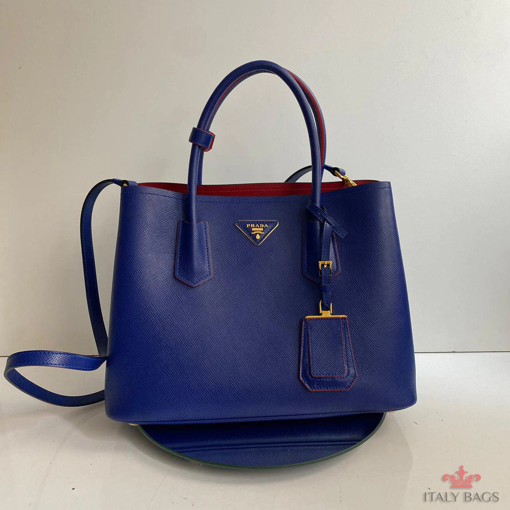 BAG PRADA BLUE LEATHER ITALY