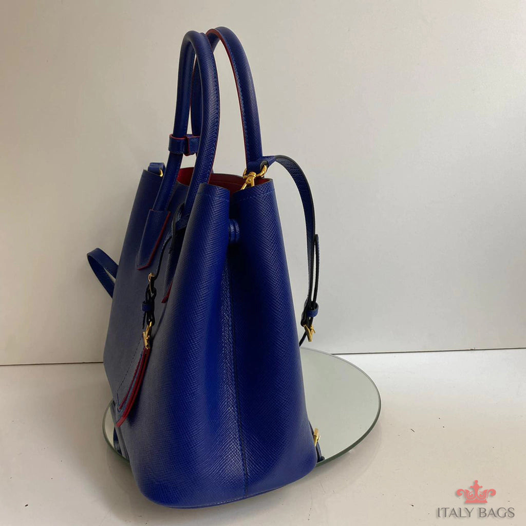 BAG PRADA BLUE LEATHER ITALY