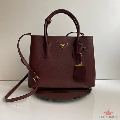 BAG PRADA BURGUNDY LEATHER ITALY